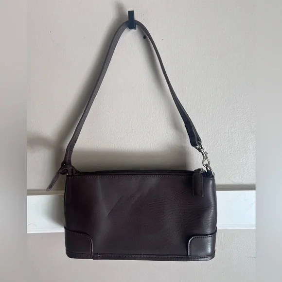 Coach Dark Brown Leather Shoulder Bag - Picture 2 of 5